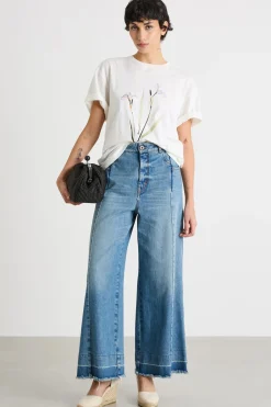 T-shirt girocollo oversize - Bianco