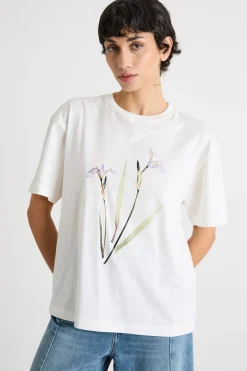 T-shirt girocollo oversize - Bianco