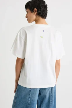 T-shirt girocollo oversize - Bianco