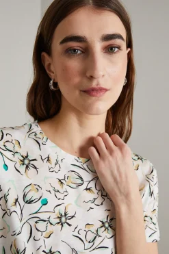 Tshirt in cotone - Bianco Beige Verde