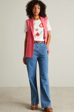 T-shirt in cotone - Bianco Rosso