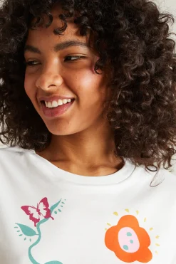 T-shirt in cotone - Bianco Rosso