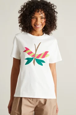 T-shirt in cotone - Bianco Verde