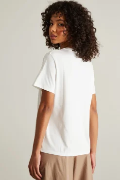 T-shirt in cotone - Bianco Verde