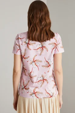 Tshirt in cotone - Rosa Beige Rosso