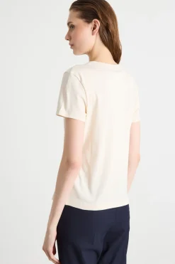 T-shirt in jersey - Avorio