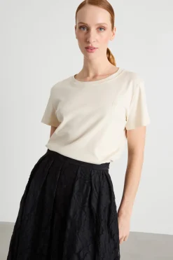 T-shirt in jersey - Avorio