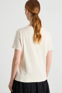 T-shirt in jersey - Avorio