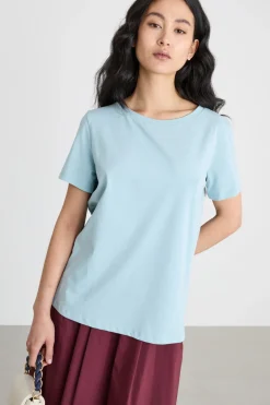 T-shirt in jersey - Azzurro