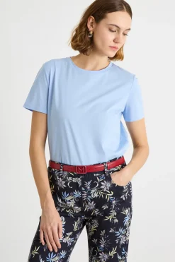 T-shirt in jersey - Azzurro