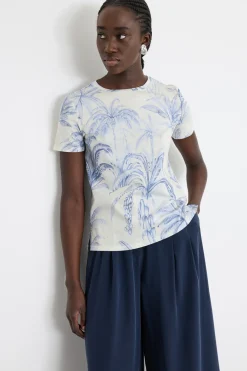 T-shirt in jersey - Azzurro Bianco