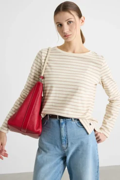 T-shirt in jersey - Beige Bianco