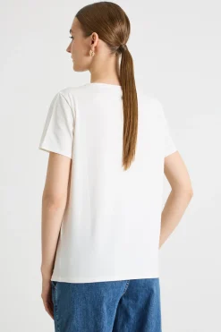 T-shirt in jersey - Bianco