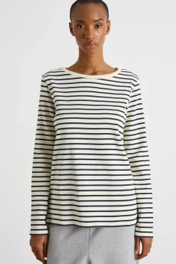 T-shirt in jersey - Bianco Blu