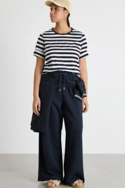 T-shirt in jersey - Bianco Blu