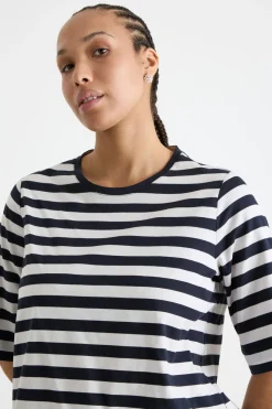T-shirt in jersey - Bianco Blu
