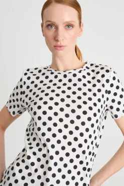 T-shirt in jersey - Bianco Nero