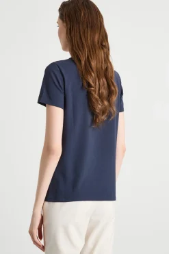 T-shirt in jersey - Blu