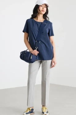 T-shirt in jersey - Blu