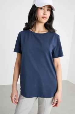 T-shirt in jersey - Blu