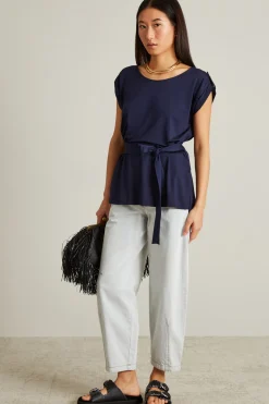 Tshirt in jersey - Blu