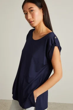 Tshirt in jersey - Blu