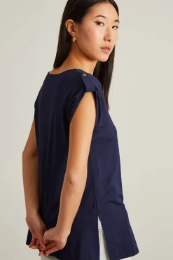 Tshirt in jersey - Blu