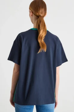 T-shirt in jersey - Blu Verde