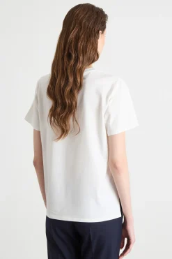 T-shirt in jersey con stampa - Bianco