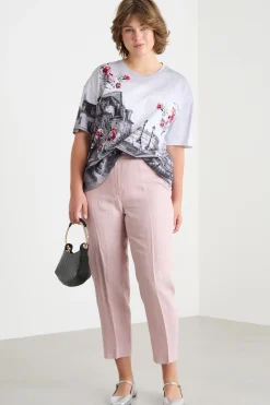 T-shirt in jersey con stampa - White