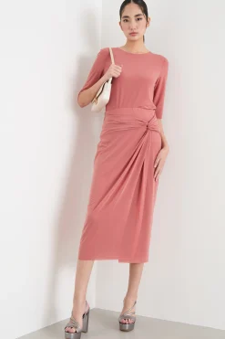 T-shirt in jersey fluido - Rosa