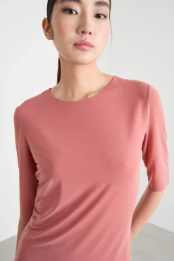 T-shirt in jersey fluido - Rosa