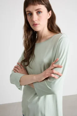 T-shirt in jersey fluido - Verde
