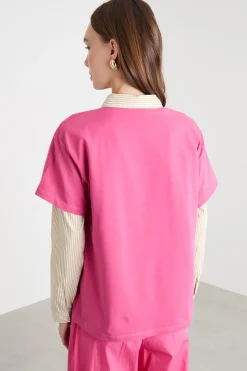 T-shirt in jersey - Fuxia