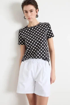 T-shirt in jersey - Nero Bianco