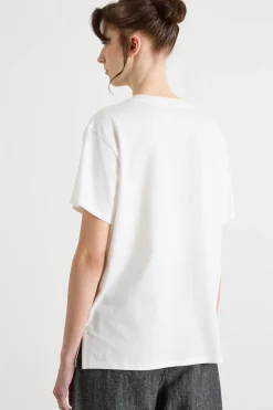 T-shirt in jersey stampato - Bianco