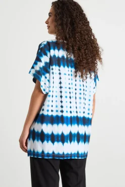T-shirt in jersey tie-dye - Azzurro Bianco