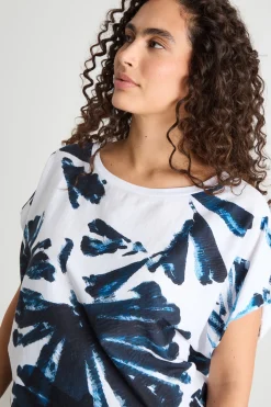 T-shirt in jersey tie-dye - Blu Bianco