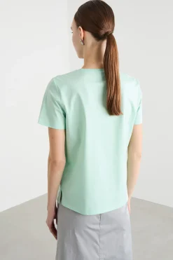 T-shirt in jersey - Verde