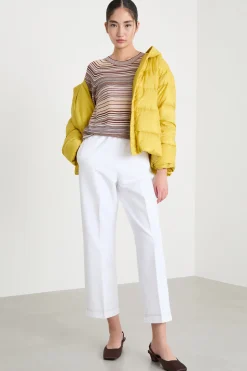 T-shirt in maglia - Bordeaux Beige