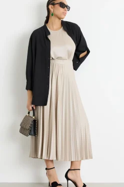 T-shirt laminata - Beige