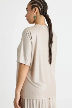 T-shirt laminata - Beige