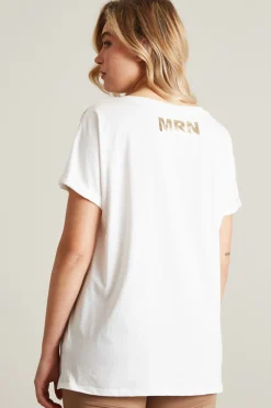 Tshirt laminata - Bianco Oro