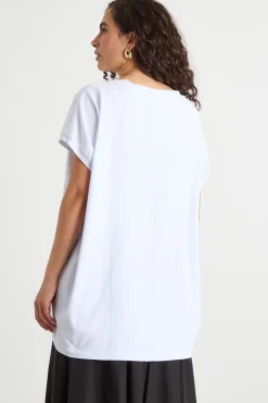 T-shirt oversize con maniche ampie - Bianco