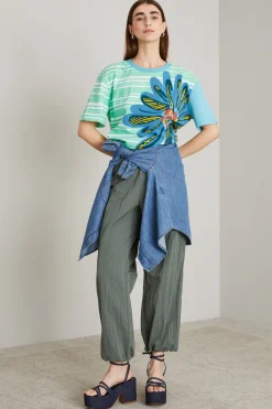 Tshirt oversize - Verde Azzurro