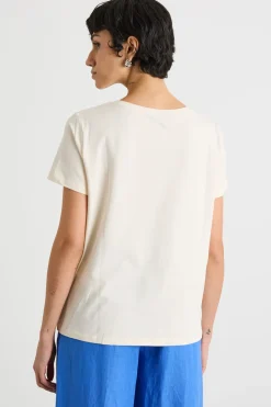 T-shirt ricamata - Avorio