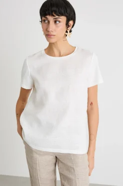T-shirt ricamata - Bianco
