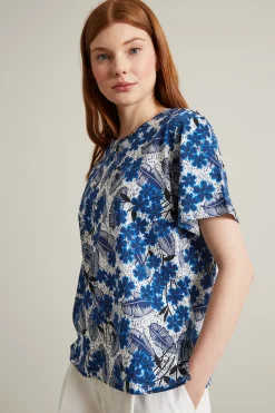 T-shirt stampata - Bianco Blu