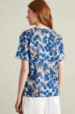 T-shirt stampata - Bianco Blu
