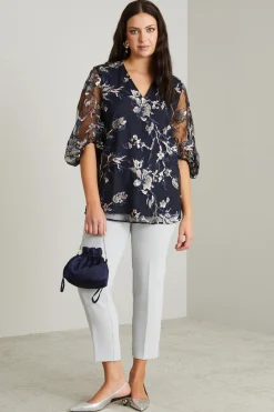 Tunica in tulle - Blu Argento